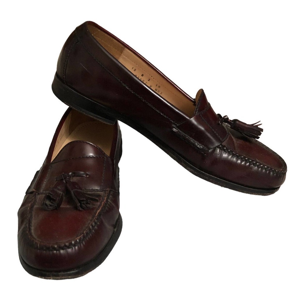 Cole Haan Men's Size 10 B Pinch Tassel Loafer Burgundy C03507
